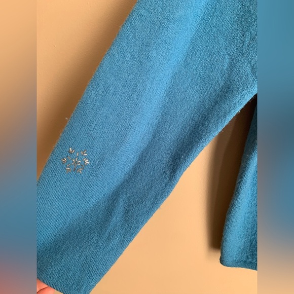 Quacker factory snowflake winter cardigan sweater vintage grandma kindergarten - Picture 4 of 7